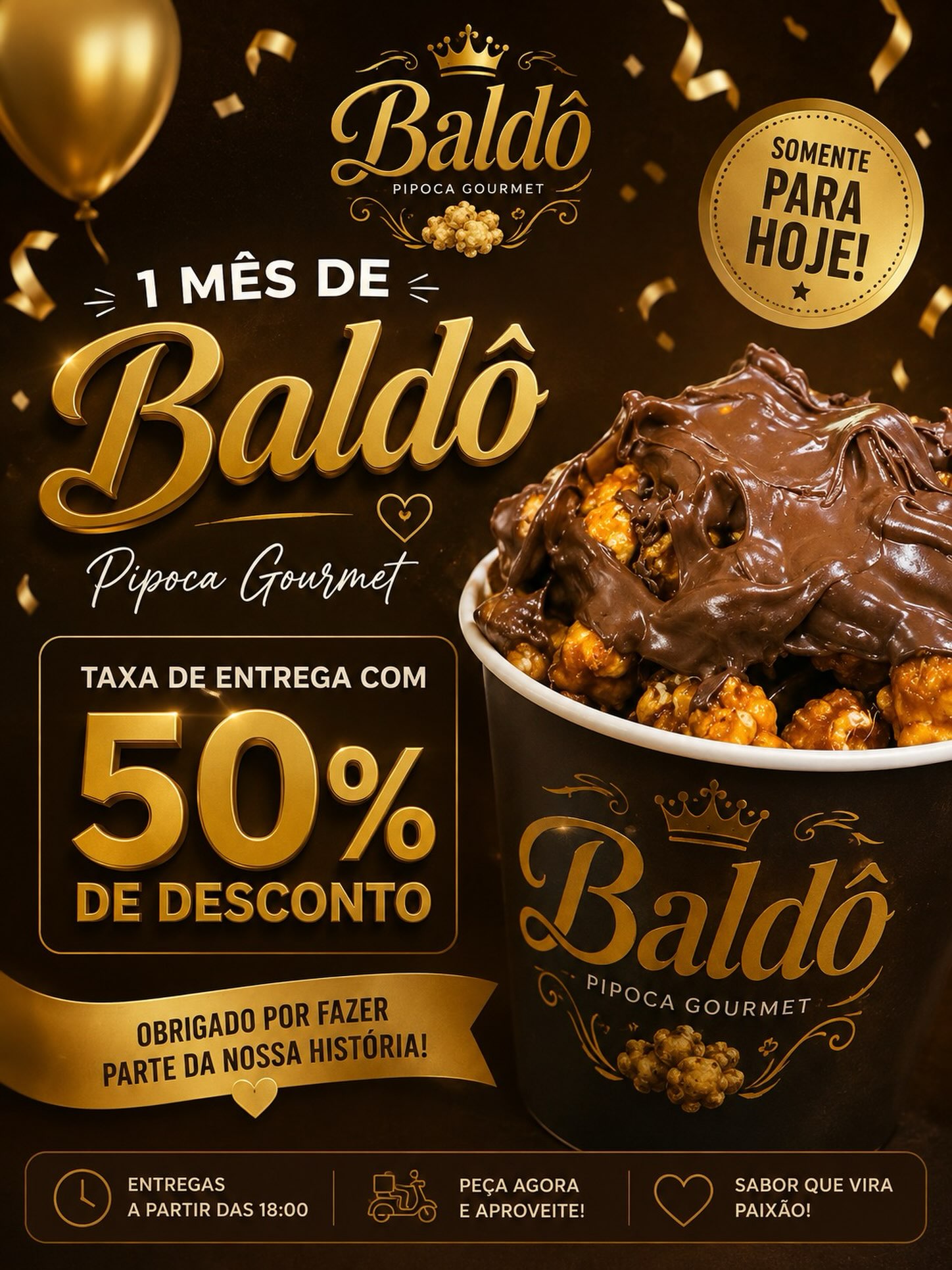 Kit presente Baldô Pipoca Gourmet