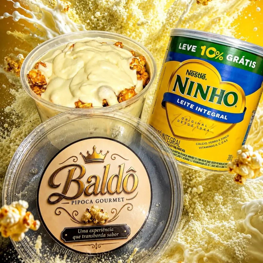 Pipoca gourmet Baldô sabor Leite Ninho